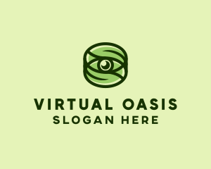 Natural Eco Eye Lens logo design