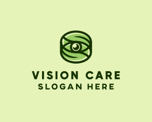 Ophthalmology - Natural Eco Eye Lens logo design