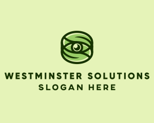 Natural Eco Eye Lens logo design