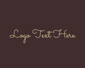 Gold - Elegant Cursive Calligraphy logo design