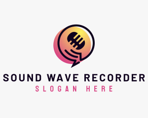 Recorder - Entertainment Microphone Speaker logo design