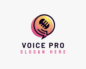 Announcer - Entertainment Microphone Speaker logo design