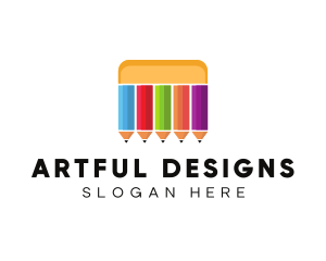 Art Color Pencils logo design