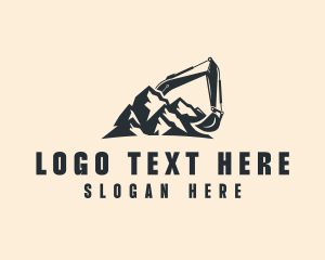 Demolition - Industrial Mining Excavator logo design