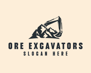 Mining - Industrial Mining Excavator logo design