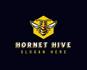 Bee Hornet Sting logo design