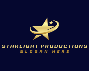 Showbiz - Star Swoosh Astral logo design