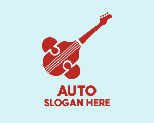 Modern Guitar Symbol Logo