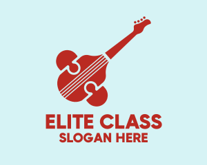 Modern Guitar Symbol logo design