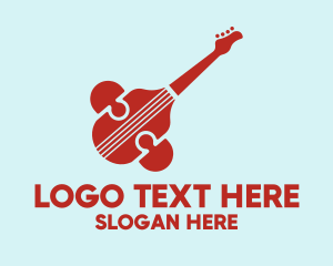Violinist - Modern Guitar Symbol logo design