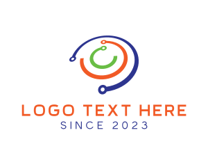 Corporation - Multicolor Orbit Ring logo design