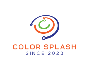 Multicolor Orbit Ring logo design