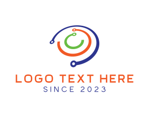 Search Engine - Multicolor Orbit Ring logo design