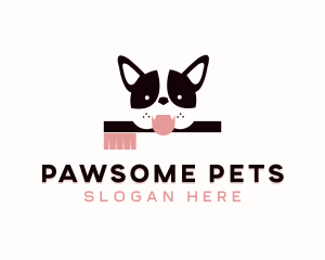 Pet Dog Toothbrush  logo design