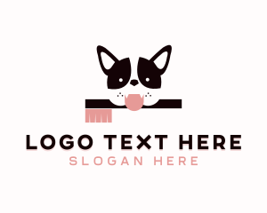 Boston Terrier - Pet Dog Toothbrush logo design