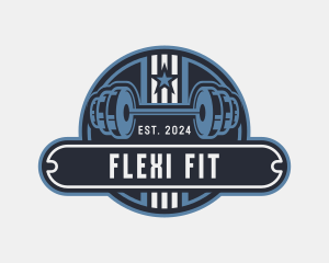 Fitness Barbell Gym logo design