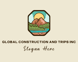 Adventure - River Mountain Travel logo design