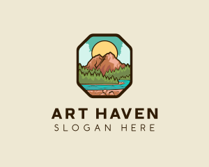 River Mountain Travel logo design