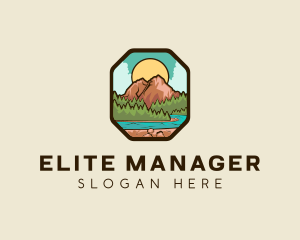 River Mountain Travel logo design