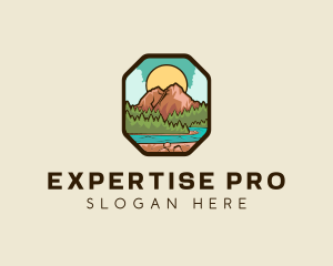 River Mountain Travel logo design