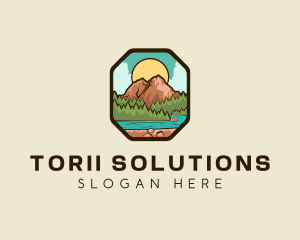 River Mountain Travel logo design