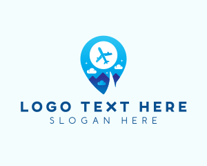 Location - Airplane Travel Getaway logo design