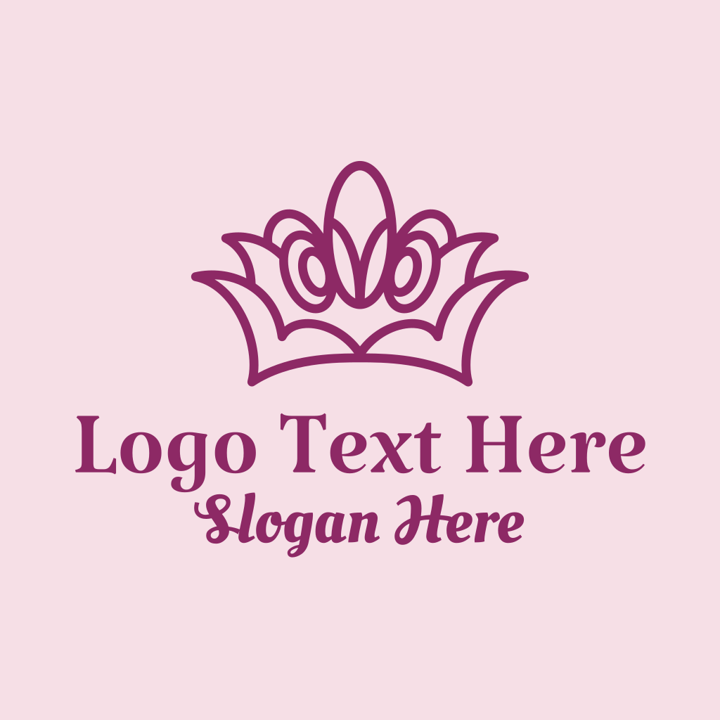 Purple Princess Tiara Logo Brandcrowd Logo Maker