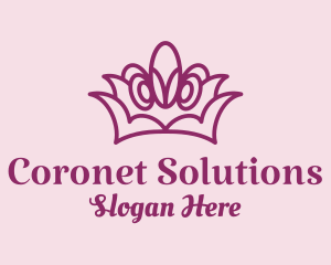 Purple Princess Tiara  logo design