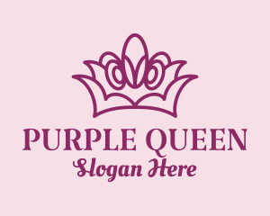 Purple Princess Tiara  logo design