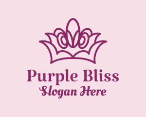 Purple Princess Tiara  logo design