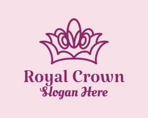 Purple Princess Tiara  logo design