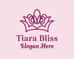 Purple Princess Tiara  logo design