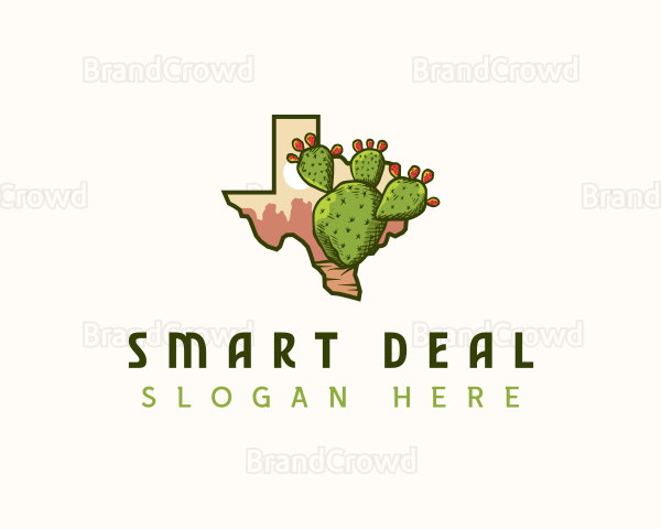 Texas Prickly Pear Cactus Logo