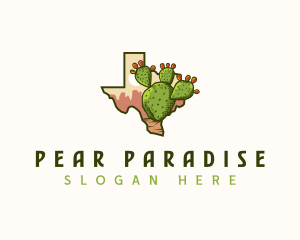 Texas Prickly Pear Cactus logo design