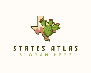 Texas Prickly Pear Cactus logo design