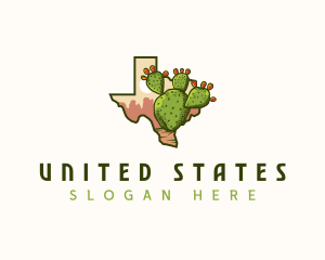 Texas Prickly Pear Cactus logo design