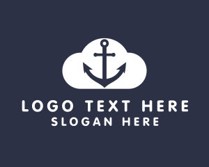 Sailor Anchor Cloud  logo design