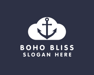 Sailor Anchor Cloud  logo design