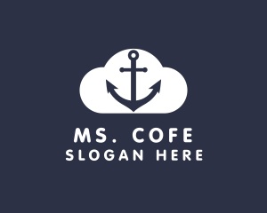 Sailor Anchor Cloud  logo design