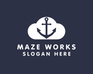 Sailor Anchor Cloud  logo design