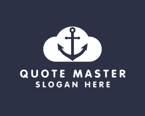 Sailor Anchor Cloud  logo design