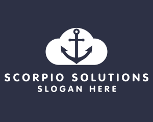 Sailor Anchor Cloud  logo design