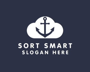 Sailor Anchor Cloud  logo design