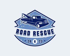 Towing - Pickup Tow Truck logo design