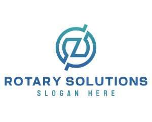 Rotary - Gradient Mechanical Z logo design