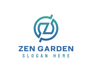 Gradient Mechanical Z logo design