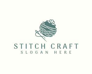 Sew - Sewing Needle Yarn logo design