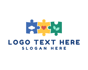 Kindergarten - Nursery Puzzle Toy logo design