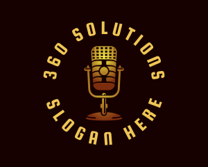 Podcast Radio Microphone logo design