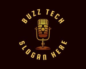 Podcast Radio Microphone logo design
